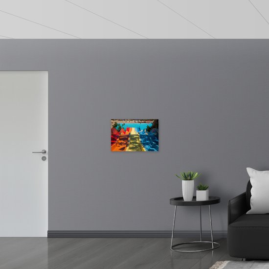 Poster (Mat) - Gekleurde Glijbanen - 60x40 cm Foto op Posterpapier met een Matte look