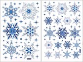 Raam Decoratie - Raamdecoratie - Kerst - Raamstickers - Glassticker - Vrolijk Kerstfeest - Decor Voor Thuis - Kinderkamer - Nieuwe Jaar Stickers - Sneeuwvlokken