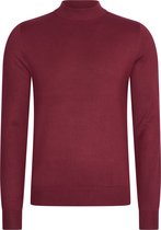 Mario Russo - Heren Sweaters Turtle Neck Trui Bordeaux - Rood - Maat M