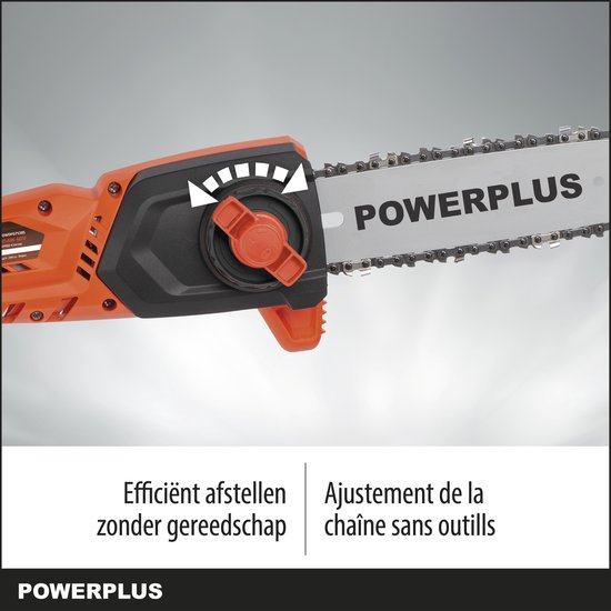 Powerplus Dual Power POWDPG75385 Accu kettingzaag - 40V - Zwaardlengte 300mm - Telescopisch - Automatische kettingsmering - Excl. accu en lader - Incl. 1x ketting en 1x zwaard van Powerplus — afbeelding 2