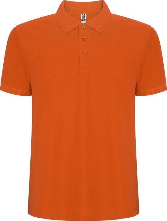 Oranje heren unisex Polo korte mouwen Pegaso merk Roly maat XXL