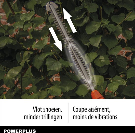 Powerplus Dual Power POWDPG75380 Accu heggenschaar - 40V - Snoeien en knippen - 600mm zwaardlengte - 20mm mesafstand - Telescopisch - Excl. accu en lader - Haagschaar voor tuinonderhoud van Powerplus — afbeelding 3