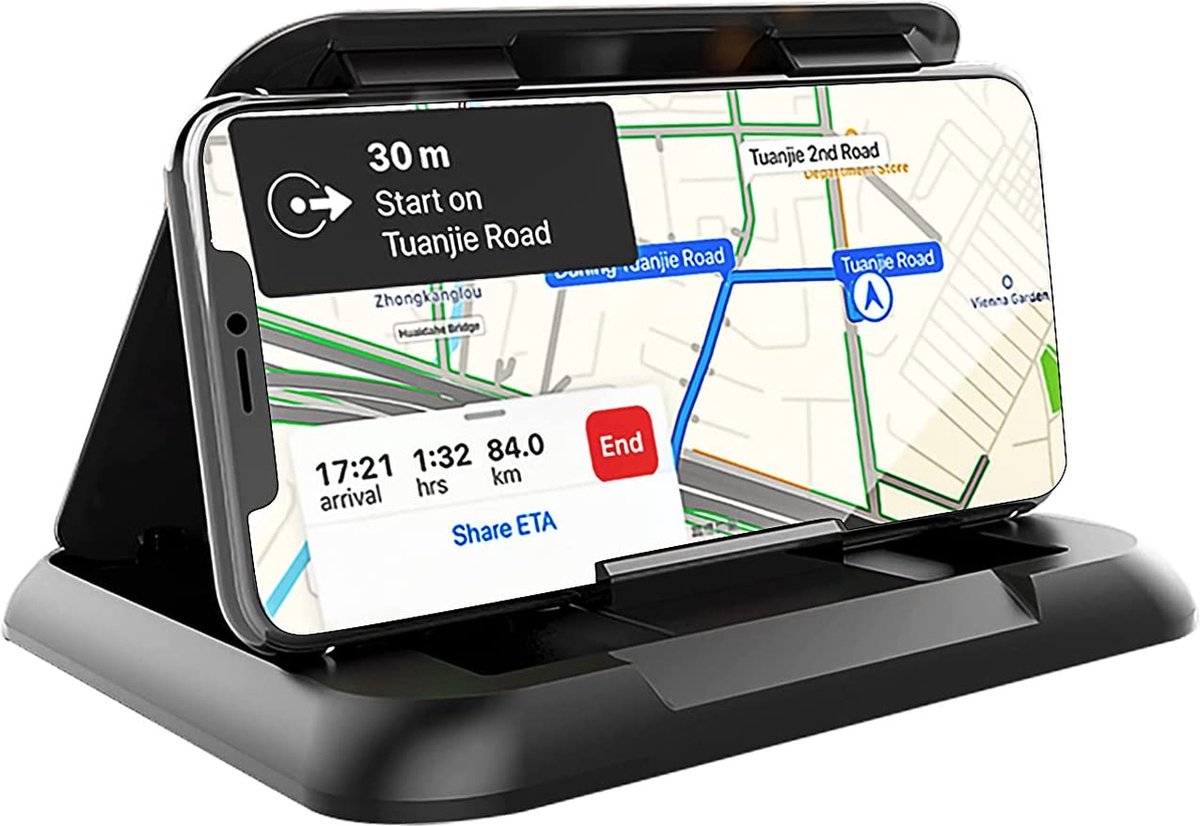 LAUWG - Smartphone houder auto, telefoonhouder auto, Mobiele telefoonhouder voor auto, Dashboard Car Holder Compatibel met iPhone 13 Pro Max 12 11 X Galaxy S21 Note20 Huawei