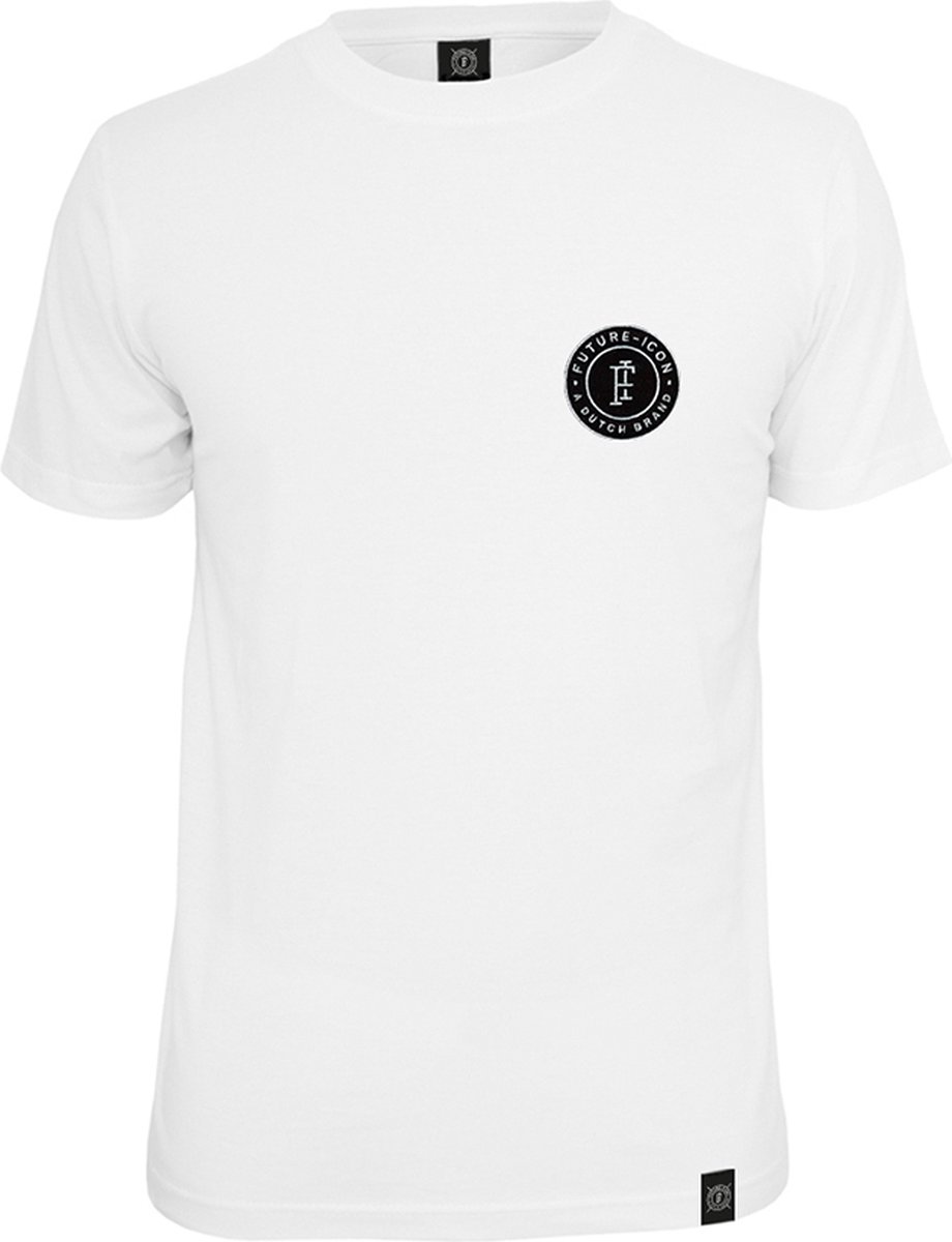 Future-Icon T-shirt met badge (Wit)