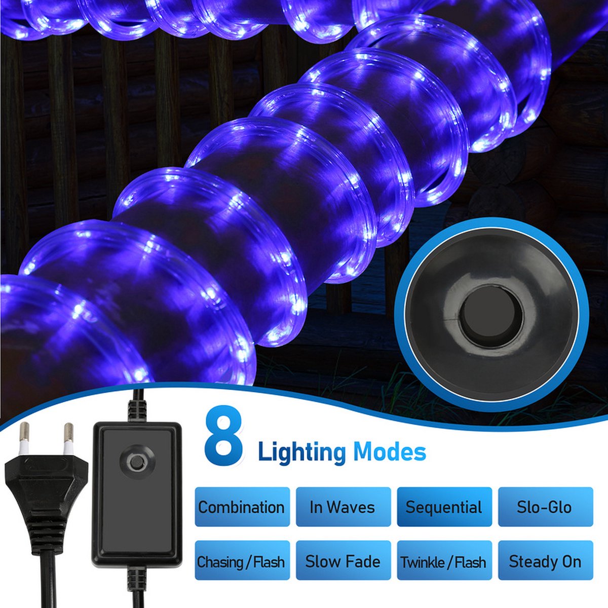 Lichtsnoer Buiten Fairy Lights LED Lichtslinger 10M met 100LED Binnen en Buiten Netsnoer String