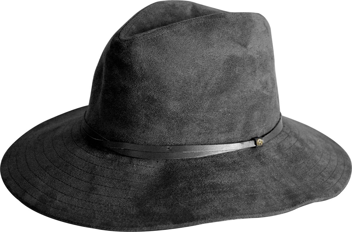 Riley Fedora - Winterhoed Dames UV werend House of Ord Cape Town - Maat: M-L: 58 cm - Zwart