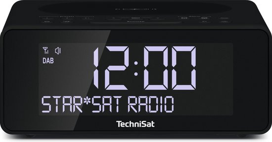 TechniSat DIGITRADIO 52 - Stereo DAB Clock Radio (Clock Radio, DAB , FM, Snooze Function, Sleep Timer, Dimmable Display, Wireless Charging Function, Stereo Speaker 2 x 1W) White