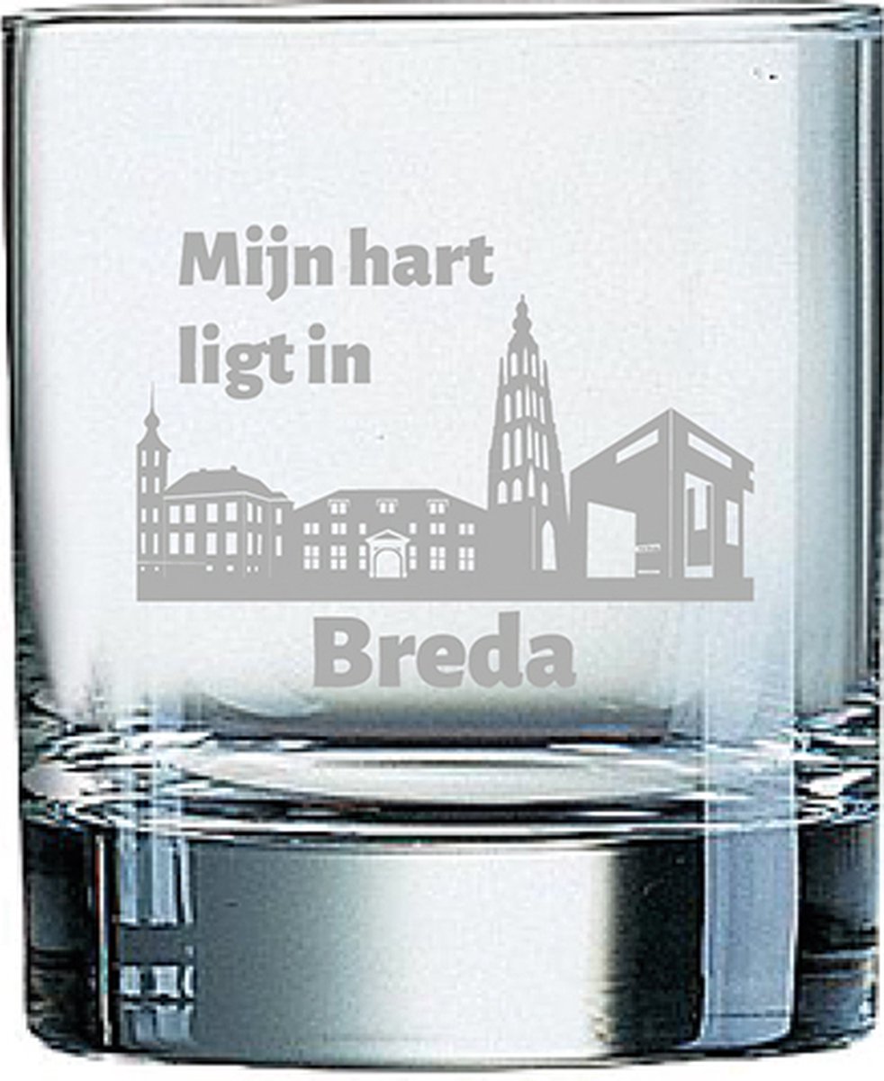 Gegraveerde Whiskeyglas 20cl Breda