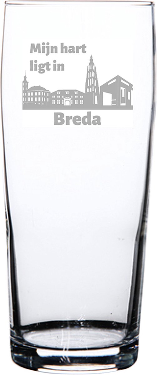 Gegraveerde bierfluitje 19cl Breda