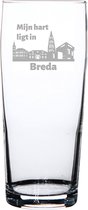 Gegraveerde bierfluitje 19cl Breda