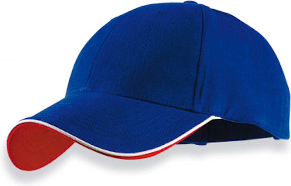 Atlantis 'Pilot Piping Sandwich Cap' Kobaltblauw/Wit/Rood