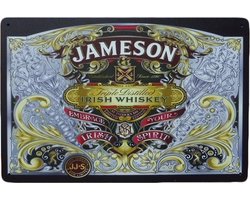 Wandbord - Jameson Irish Whiskey - Metalen wandbord - Mancave - Mancave decoratie - Drank - Metalen borden - Metal sign - Bar decoratie - Tekst bord - Wandborden – Bar - Wand Decoratie - Metalen bo Image