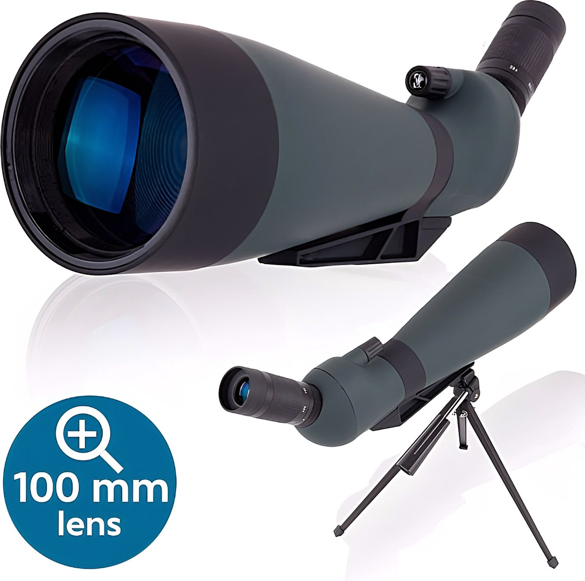 Zoomble® Spotting Scope PRO - 25x75 Zoom - 100 mm Lens - Inclusief Statief, Telefoonhouder & Draagtas - HD BaK-4 Lens - Vogelspotten, Jagen, Outdoor & Natuur - Stevige Behuizing - Monokijker - Monoculair Verrekijker