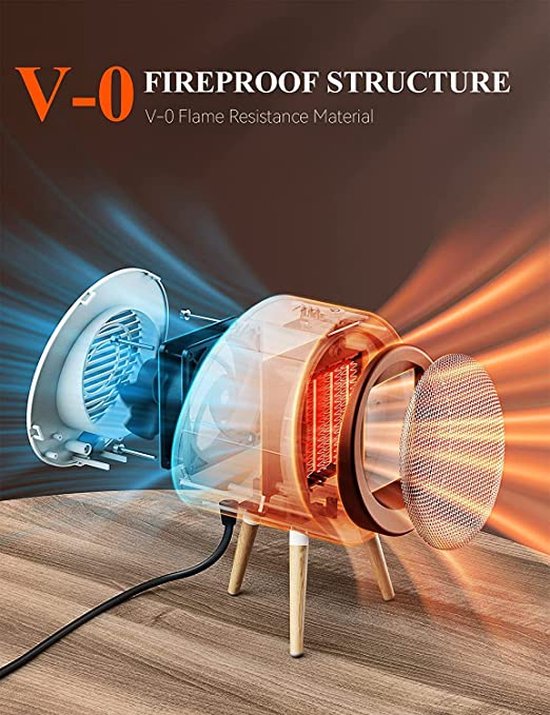 5 Blades Warmtelucht Circulatie Ventilator - Niet-Elektrisch En Stille Motor Voor Hout En Gaskachels Met Magnetische Thermometer