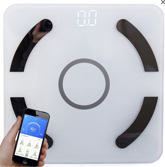 Bluetooth Weegschaal - Smartphone App - Smart Body Scale - Personen  Digitale... | bol.com