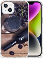 Telefoonhoesje Geschikt voor iPhone 14 Back Cover met transparante rand Wijn