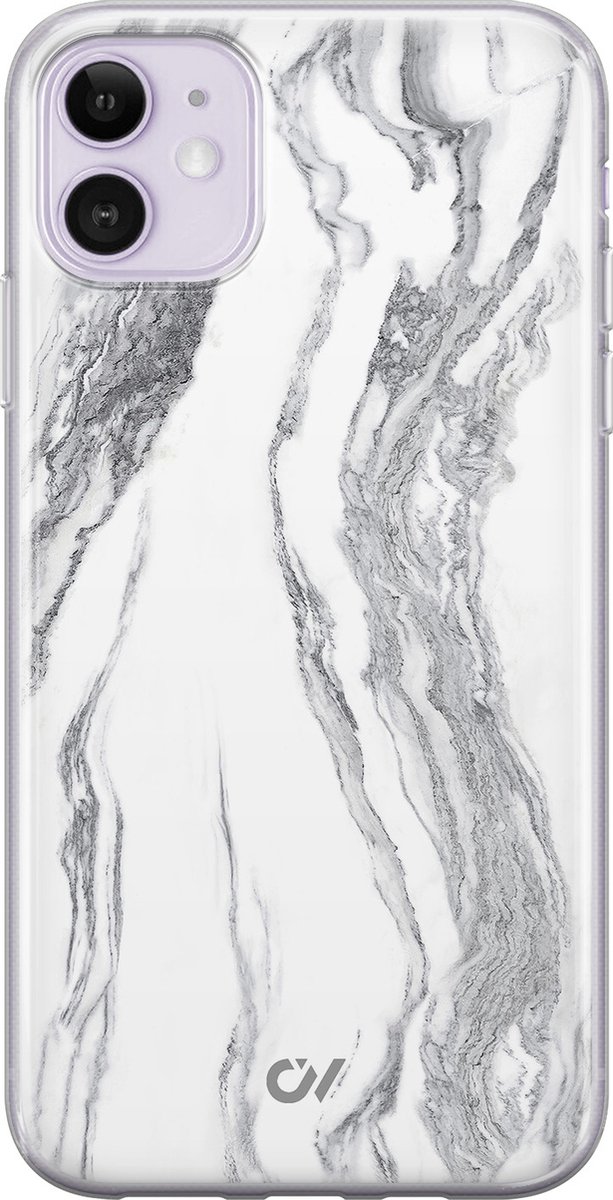 Hoesje geschikt voor Apple iPhone 11 - Marble Ivory - - Grijs - Apple - Casevibes