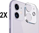 Screenz® - Camera lens protector geschikt voor iPhone 11 - Screenprotector - Beschermglas - Glasplaatje geschikt voor iPhone 11 - 2 stuks