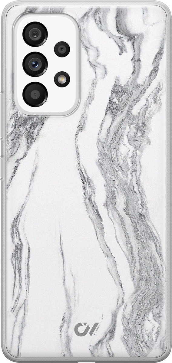 Hoesje geschikt voor Samsung Galaxy A53 hoesje - Marble Ivory - - Grijs - - Casevibes