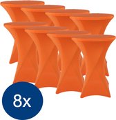 Statafelrok Oranje 80cm - Statafelhoes - Tafelrok - Set van 8 - Tafelrokkenshop.nl