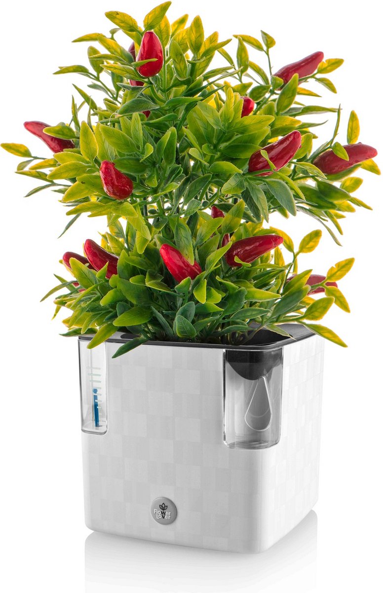 Cobble - Slimme kruidenpot met bewateringssysteem - Kristalwit - Kruidenbak - Kweekbak - Plantenbak