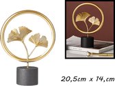 Levabe - Gouden bladeren Beeld - Decoratie - Blad - Beeld - Woonkamer - Erik Kuster Style - 20,5cm x 15cm