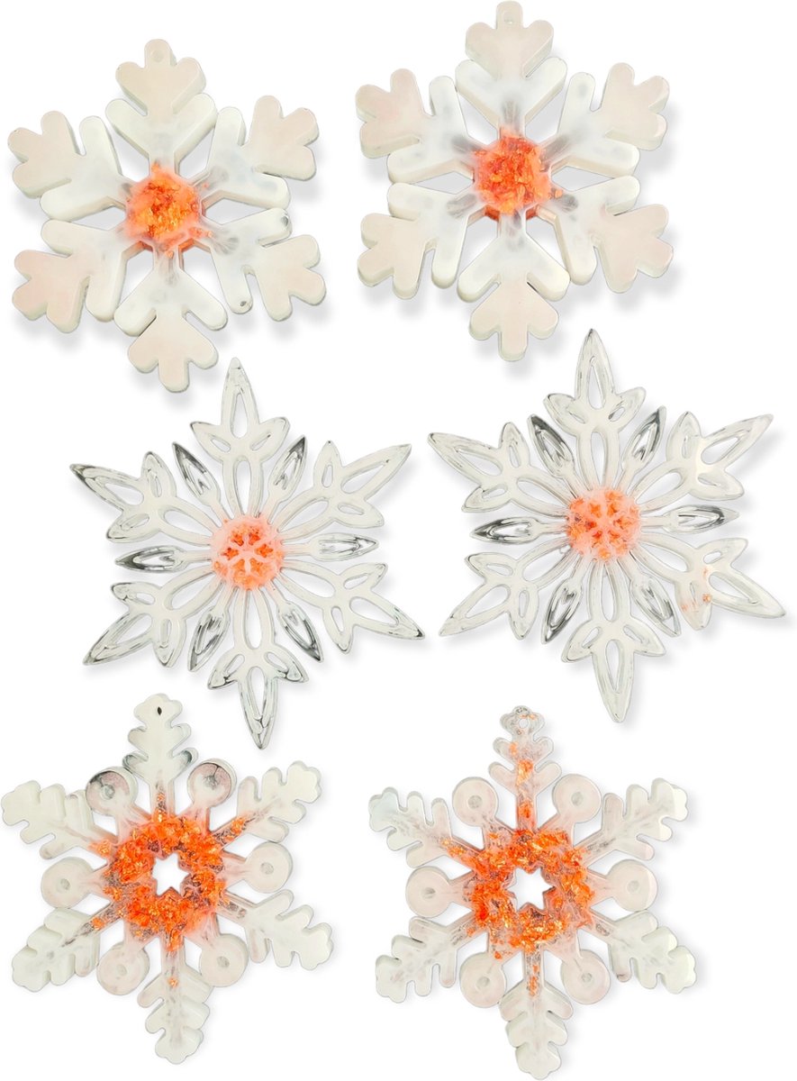 Resin Art JR: Set van 6 Kersthangers / Kerststerren / Christmas Pendants