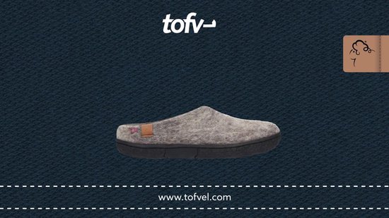 Tofvel Mula Wollen Sloffen Dames en Heren - Handgemaakte Pantoffels van 100% Wolvilt met Leren Zool - Lichtgrijs Gemêleerd