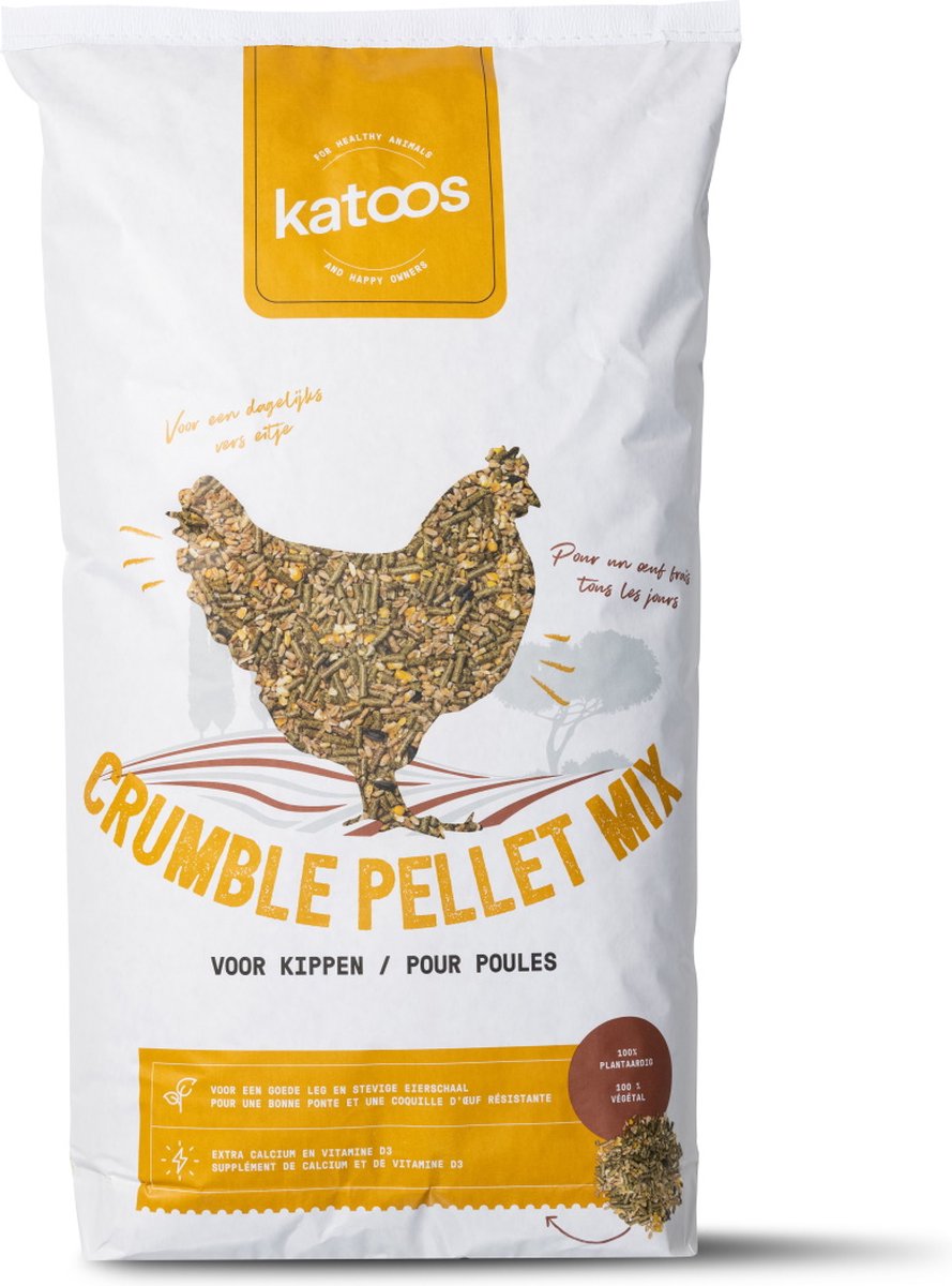Katoos - Pellet Crumble mix voor legkippen - gebroken graanmengeling met legkorrel