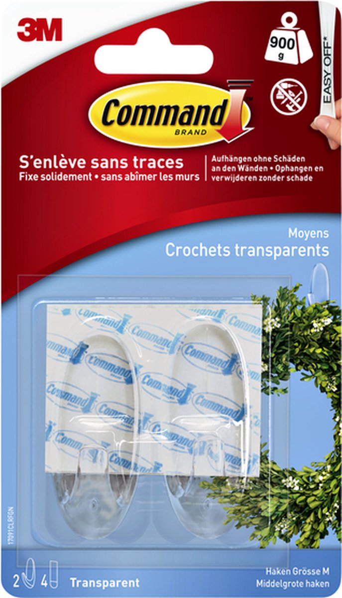 Command accroche tableau pour crochet avec dents de scie, capacité 2,3 kg,  blanc