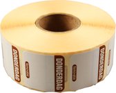 Label - Daglabel do - papier - beschrijfbaar - 25x25mm - bruin - rol à 1000 stuks
