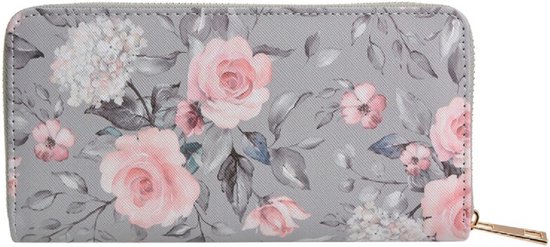 Een bijzondere portemonnee met een mooie afbeelding van allerlei bloemen. De portemonnee heeft een ruime inhoud. Twee grote vakken, diverse vakjes voor pasjes en bonnetjes en een ritsvakje. Voor uzelf of Bestel Een Cadeau.