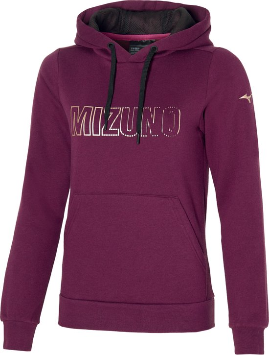 Mizuno Hoodie Graphe Wine Dames Rood