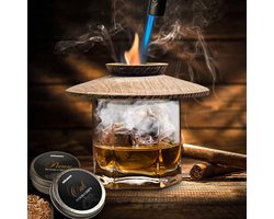 MikaMax Whisky Smoker – Rookapparaat - Complete Set – 4-Delig – Incl. 4 Aroma’s, Aansteker, Schoonmaakborstel en Gaas MikaMax Whisky Smoker – Rookapparaat - Complete Set – 4-Delig – Incl. 4 Aroma’s, Aansteker, Schoonmaakborstel en Gaas