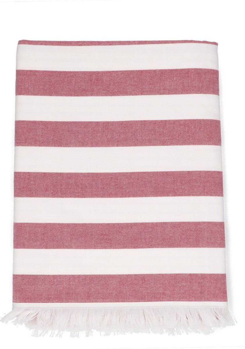 Lasa Home - Strandhanddoek Terracotta 100X180 cm - pareo - hamamdoek - strandlaken