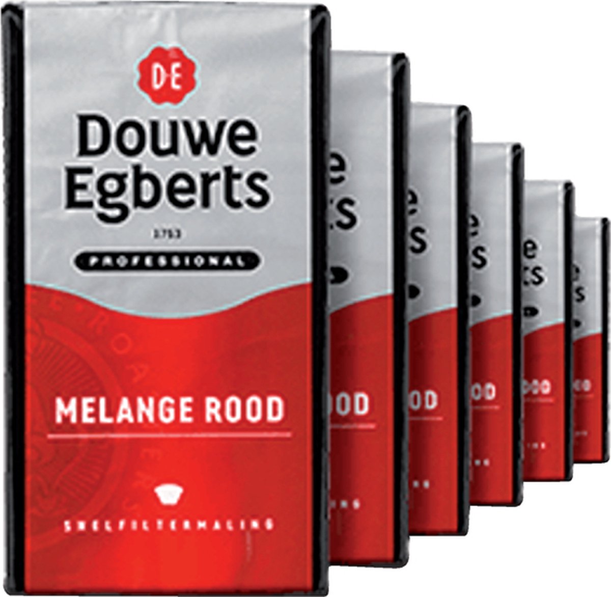 Koffie Douwe Egberts snelfiltermaling Melange Rood 500gr