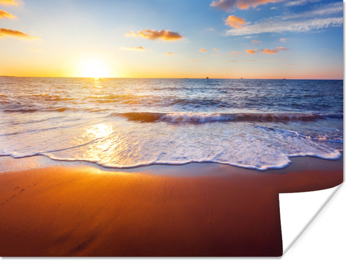 Poster Strand - Zee - Zon - Horizon - 40x30 cm