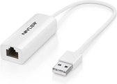 Ninzer USB naar Ethernet Adapter - Internet - RJ45 Netwerk LAN - Wit