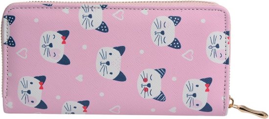 Portemonnee dierenprint roze | -NL