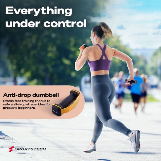 Dripex Lot de 2 haltères courts en acier inclus - 0,25 à 10 kg - Avec poignée en mousse - Pour hommes et femmes - Pour fitness à la maison (2 x 10 kg