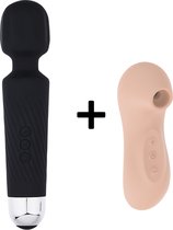 Essential Pleasure Noé + Romé - Luchtdruk Stimulatie - Vibrators voor Vrouwen - Sex Toys - Voordeel Combinatie