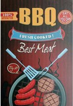 Wandbord Pub Bord - BBQ Best Meat Eat All You Can