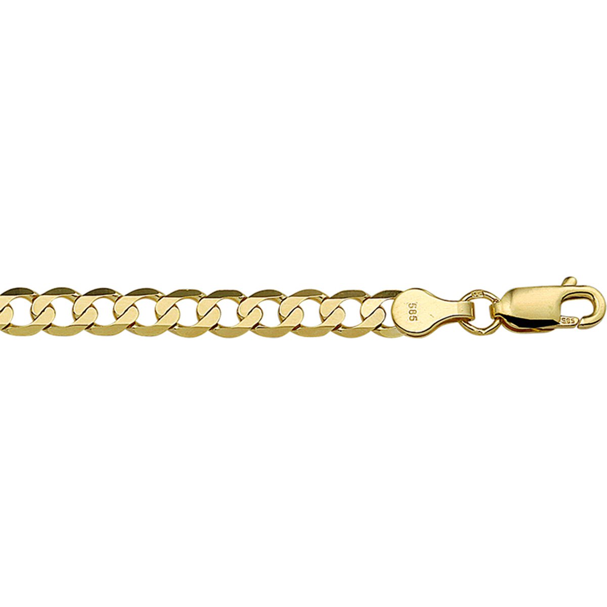 Geelgouden Collier geslepen gourmet 4 4017007 50 cm - The Jewelry Collection