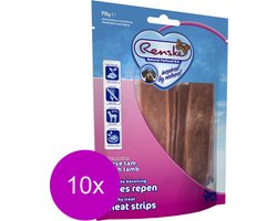 10x Renske Gezonde Beloning Vleesrepen Hondensnack Lam 70 gr