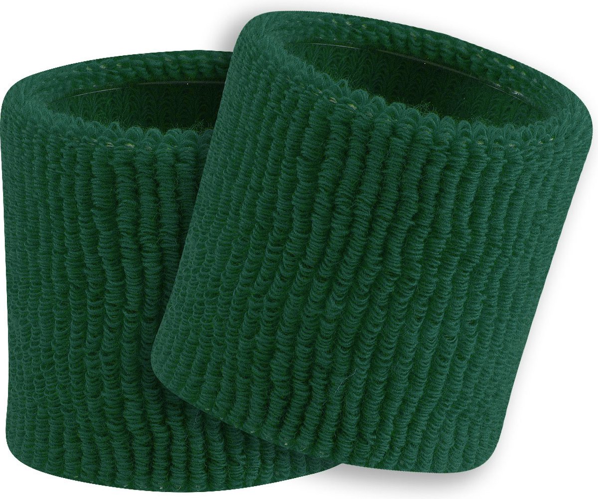 TCK - Polsbanden - Badstof - Diverse Sporten - Volwassenen - Terry - Standard Weight - 8 cm - Paar - Donkergroen - One Size