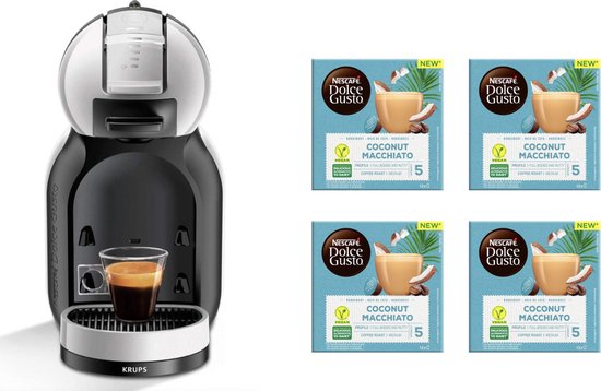 KRUPS Dolce Gusto MiniMe KP123B Koffie apparaat - GRIJS/ZWART + Nescafé  Coconut... | bol.com