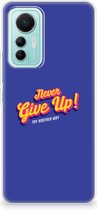 Smartphone hoesje Xiaomi 12 Lite Backcase Siliconen Hoesje Never Give Up