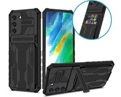 BukkitBow – Shockproof Case - Heavy Duty - Anti-Shock - Card Case Hard Rugged Pasjes Houder - Back Cover met Portemonnee - Stevige Shock Proof hoesje - Hoesje voor Samsung Galaxy S20 FE / FE 5G