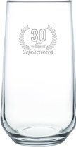 Gegraveerde Drinkglas 47cl Gefeliciteerd 30 jaar getrouwd