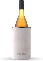 Coolenator champagnekoeler - Roze Marmer Cloud - wijnkoeler - flessenkoeler - met vrieselement